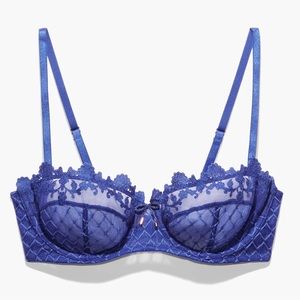 Baroque Bondage Unlined Balconette Bra dreamy blue 32B